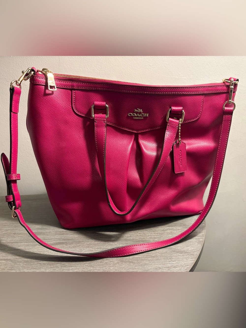 Coach Handbag in Fuchsia Pink